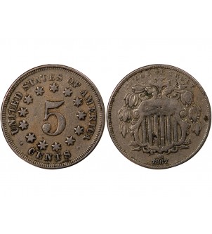 USA - 5 CENTS "Union Shield" 1867 2