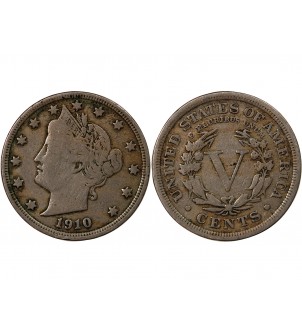 USA - 5 CENTS "Liberty Nickel" 1910 2