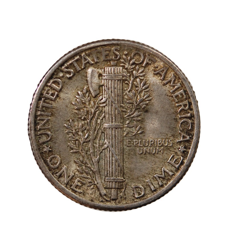 USA - 10 CENTS ARGENT "Mercury Dime" 1936 PHILADELPHIE