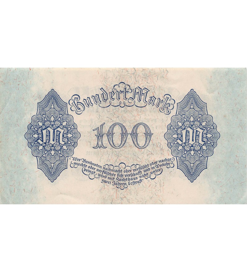 ALLEMAGNE - 100 MARK 04/08/1922 - SUP