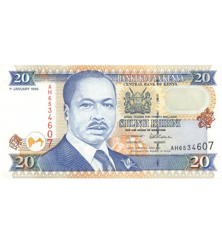 KENYA, DANIEL ARAP MOI - 20 SHILLINGS 01/01/1996 - SUP