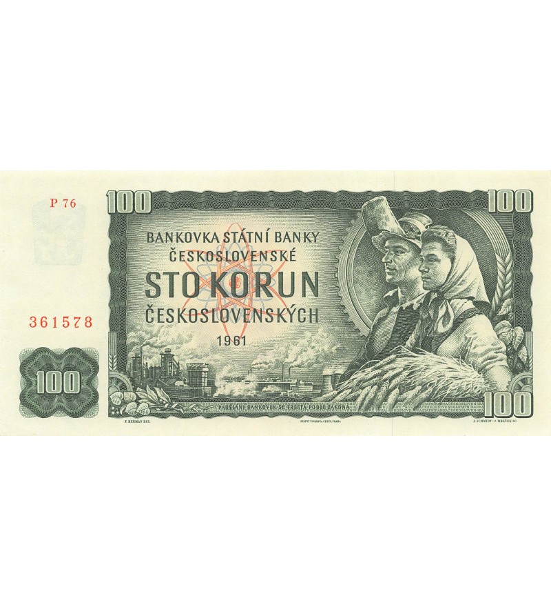 TCHECOSLOVAQUIE - 100 KORUN 1961 - P.NEUF