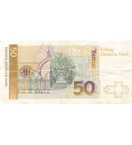 ALLEMAGNE, BALTHASAR NEUMANN - 50 MARK 01/10/1993 - TB+