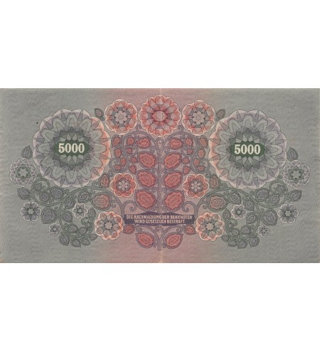 AUTRICHE - 5000 KRONEN 02/01/1922 - TTB+