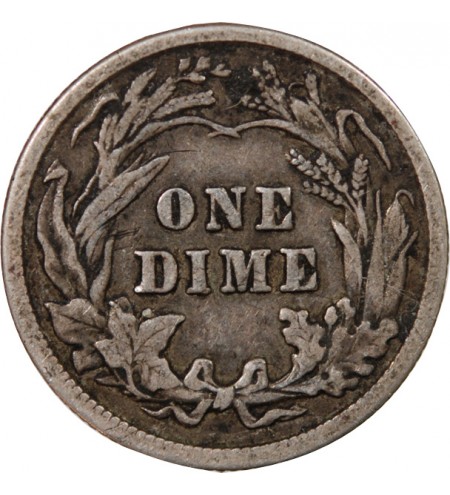 USA - 10 CENTS ARGENT "Barber Dime" 1913 PHILADELPHIE