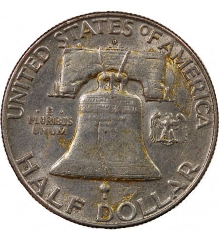 USA, BENJAMIN FRANKLIN - 1/2 DOLLAR ARGENT 1963 DENVER