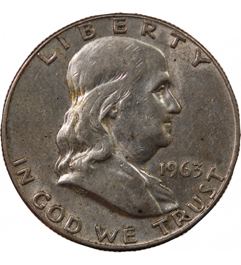 USA, BENJAMIN FRANKLIN - 1/2 DOLLAR ARGENT 1963 DENVER