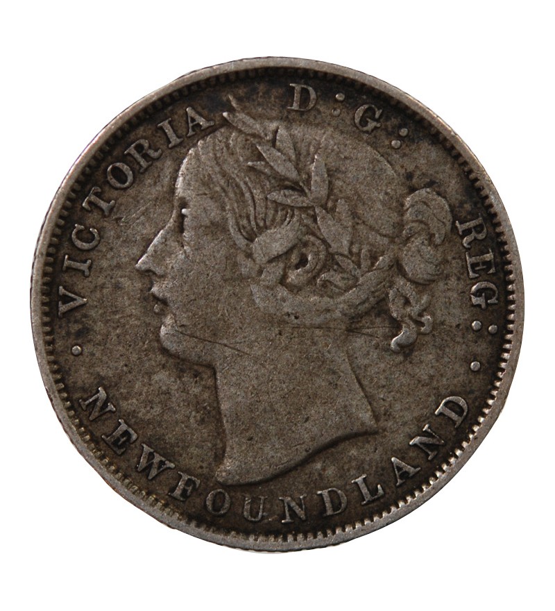 TERRE-NEUVE, VICTORIA - 20 CENTS ARGENT 1880