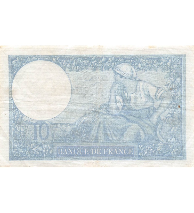 FRANCE, MINERVE - 10 FRANCS 17/10/1940 - TTB