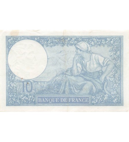 FRANCE, MINERVE - 10 FRANCS 17/10/1940 - PSUP