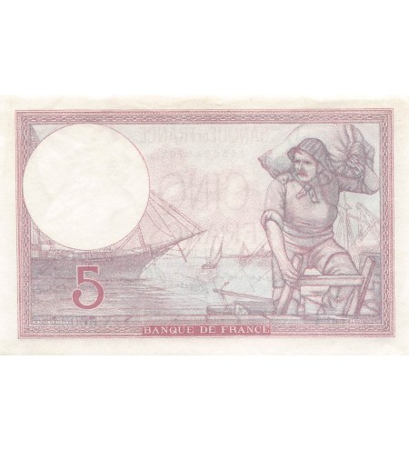 FRANCE, VIOLET - 5 FRANCS 28/11/1940 - PSUP