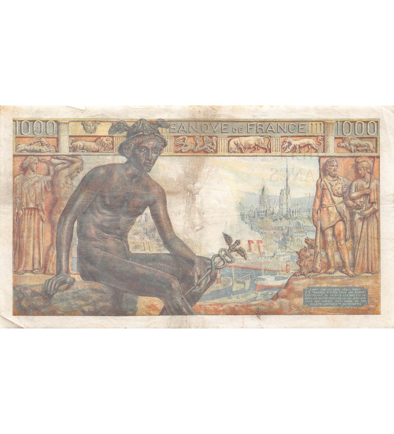 FRANCE, DEMETER - 1000 FRANCS 07/01/1943 - TB+