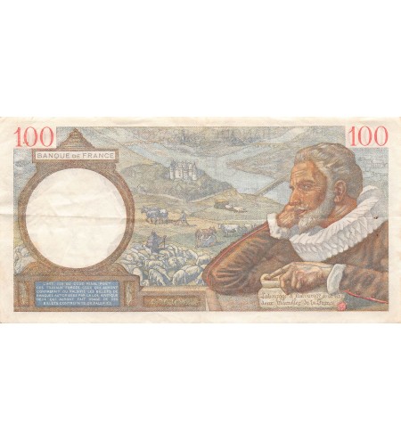 FRANCE, SULLY - 100 FRANCS 11/01/1940 - SÉRIE N.6382 - TTB