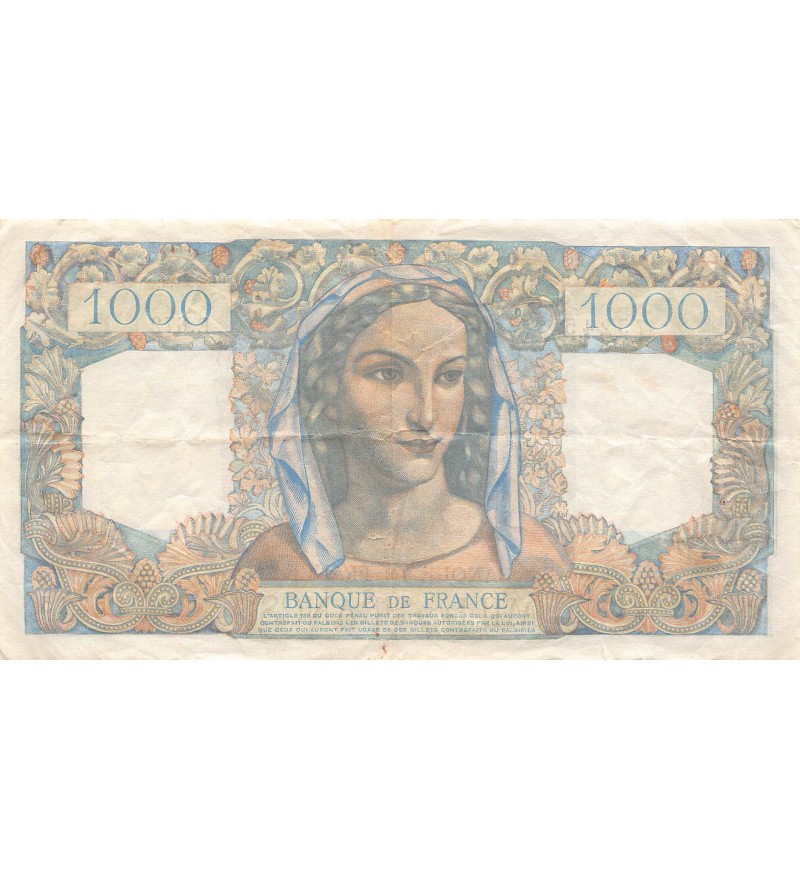 FRANCE, MINERVE ET HERCULE - 1000 FRANCS 29/06/1950 - SERIE E.672 - TB+