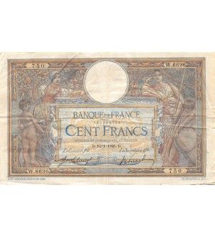 FRANCE, LUC-OLIVIER MERSON - 100 FRANCS 13/01/1920 - TB+ 2