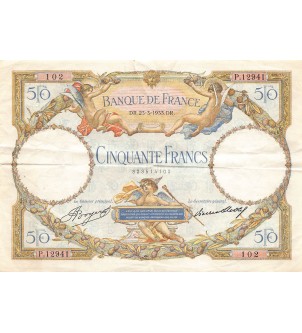 FRANCE, LUC-OLIVIER MERSON - 50 FRANCS 23/03/1933 - TTB 2
