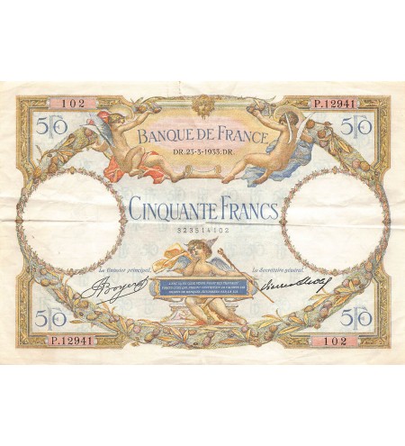 FRANCE, LUC-OLIVIER MERSON - 50 FRANCS 23/03/1933 - TTB