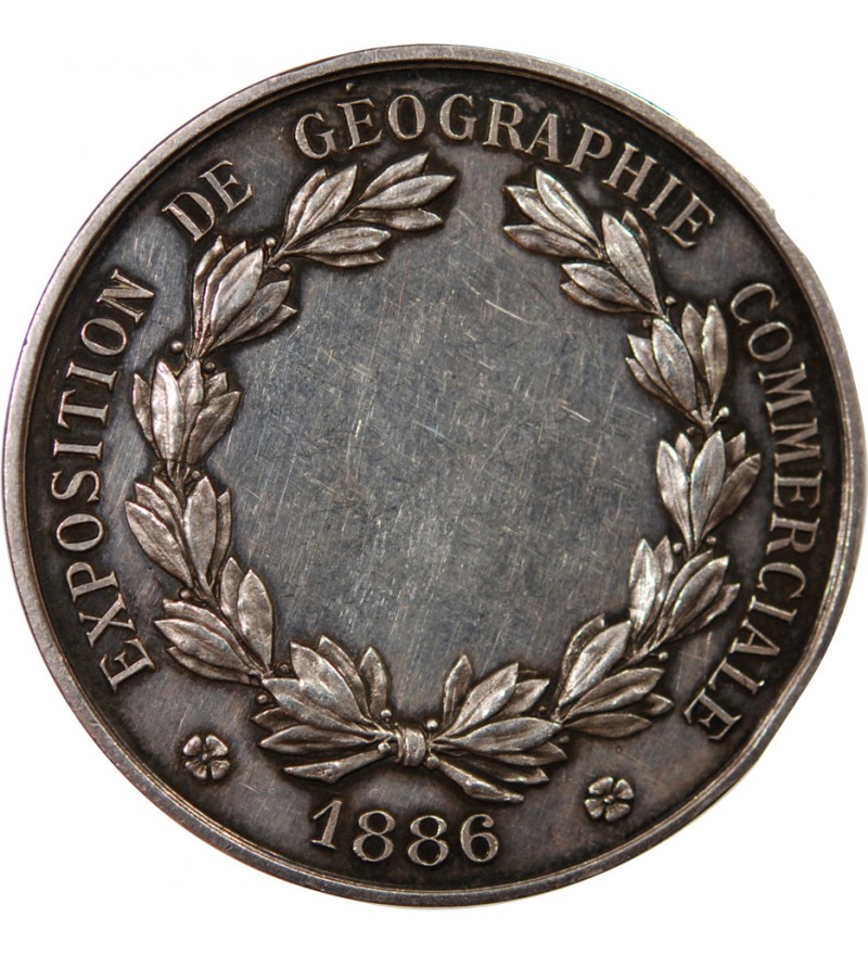 VILLE DE NANTES, EXPOSITION DE GEOGRAPHIE COMMERCIALE - MÉDAILLE ARGENT 1886