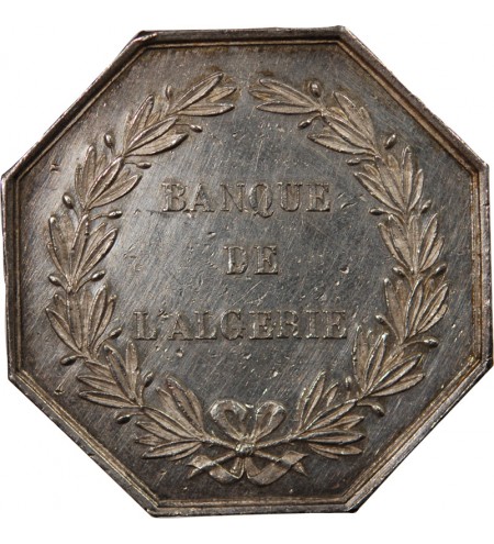 BANQUE DE L'ALGERIE - JETON ARGENT poinçon Main (1845-1860)