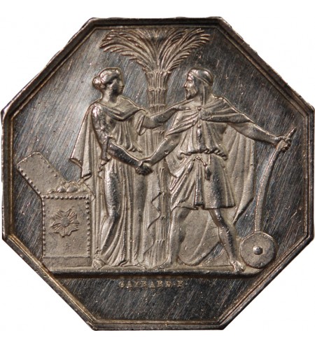 BANQUE DE L'ALGERIE - JETON ARGENT poinçon Main (1845-1860)