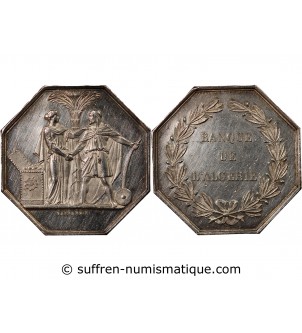 BANQUE DE L'ALGERIE - JETON ARGENT poinçon Main (1845-1860)