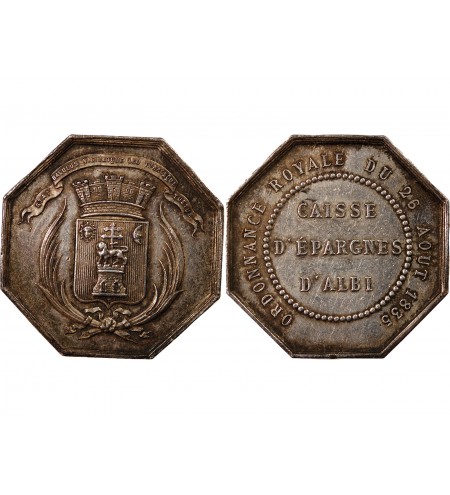 CAISSE D'EPARGNE D'ALBI - JETON ARGENT poinçon Abeille (1860-1880)