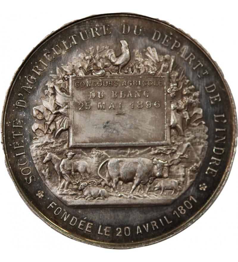 SOCIÉTÉ D'AGRICULTURE DE L'INDRE – MEDAILLE ARGENT 1896