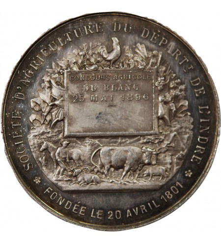 SOCIÉTÉ D'AGRICULTURE DE L'INDRE – MEDAILLE ARGENT 1896
