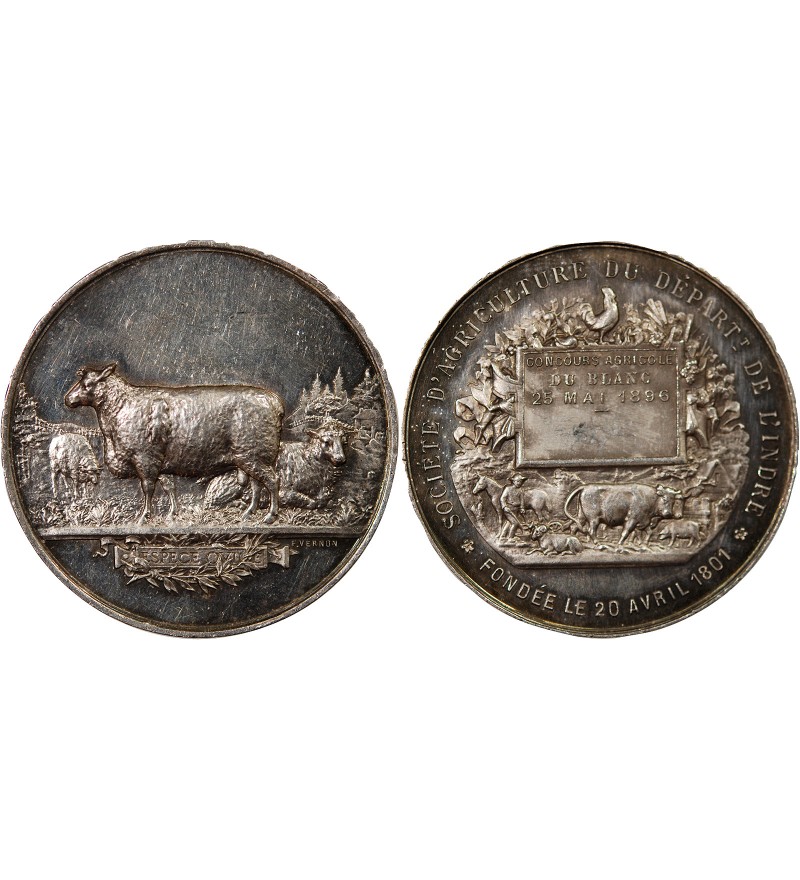 SOCIÉTÉ D'AGRICULTURE DE L'INDRE – MEDAILLE ARGENT 1896