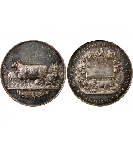 SOCIÉTÉ D'AGRICULTURE DE L'INDRE – MEDAILLE ARGENT 1896