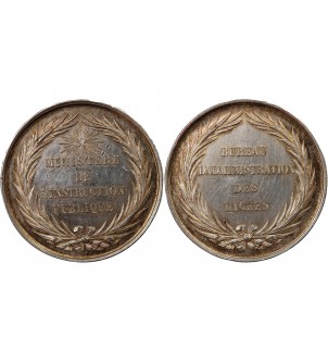 BUREAU D'ADMINISTRATION DES LYCÉES - JETON ARGENT poinçon Abeille (1860-1879) 2