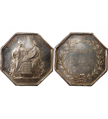 BANQUE DE FRANCE - JETON ARGENT poinçon Main (1845-1860)
