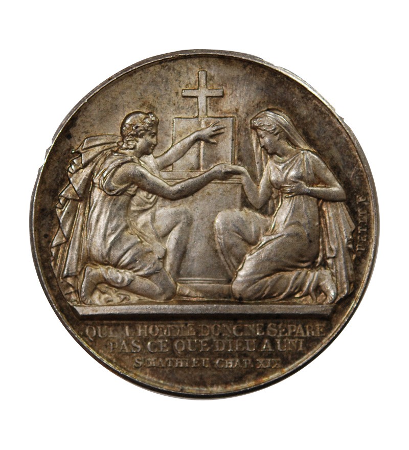 MARIAGE - MEDAILLE ARGENT inscrite en 1882