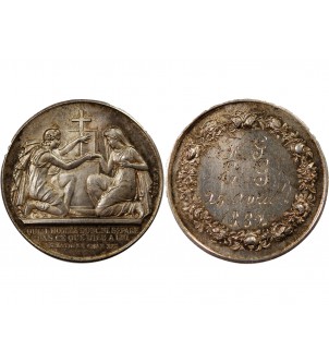 MARIAGE - MEDAILLE ARGENT inscrite en 1882 2