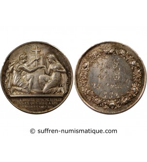 MARIAGE - MEDAILLE ARGENT inscrite en 1882