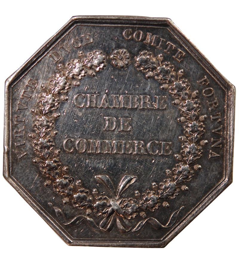 CHAMBRE DE COMMERCE DE LYON - JETON ARGENT poinçon Lampe (1832-1841)
