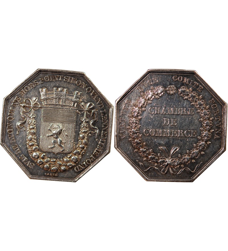 CHAMBRE DE COMMERCE DE LYON - JETON ARGENT poinçon Lampe (1832-1841)