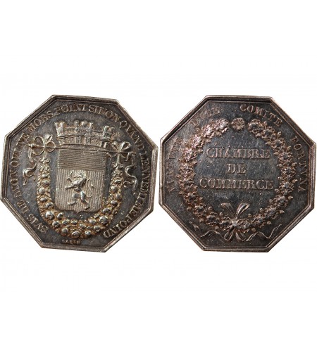 CHAMBRE DE COMMERCE DE LYON - JETON ARGENT poinçon Lampe (1832-1841)