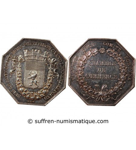 CHAMBRE DE COMMERCE DE LYON - JETON ARGENT poinçon Lampe (1832-1841)