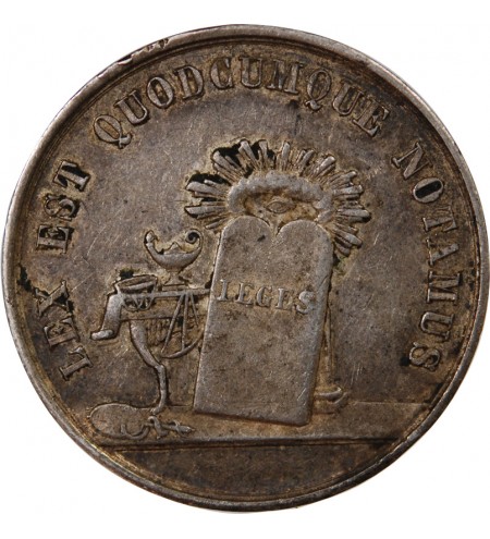 CHAMBRE DES NOTAIRES DE LAON – JETON ARGENT poinçon Abeille (1860-1879)