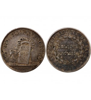 CHAMBRE DES NOTAIRES DE LAON – JETON ARGENT poinçon Abeille (1860-1879) 2