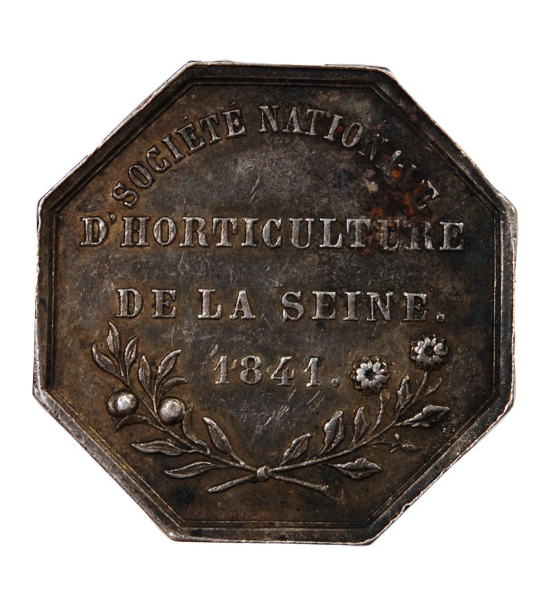 SOCIÉTÉ D'HORTICULTURE DE LA SEINE - JETON ARGENT 1841