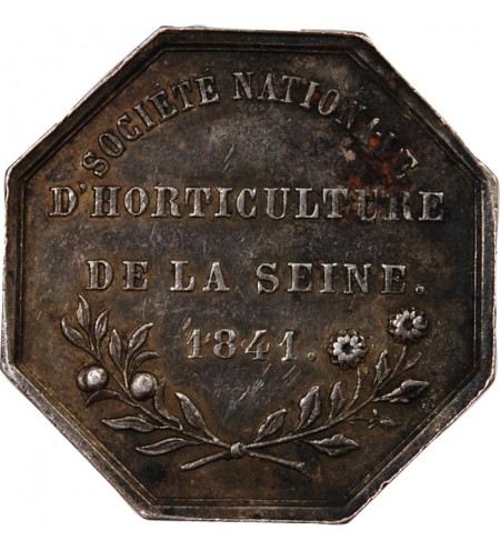 SOCIÉTÉ D'HORTICULTURE DE LA SEINE - JETON ARGENT 1841