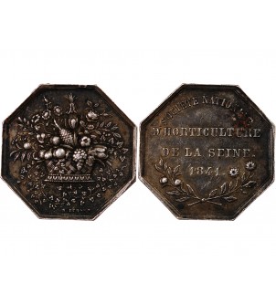 SOCIÉTÉ D'HORTICULTURE DE LA SEINE - JETON ARGENT 1841 2