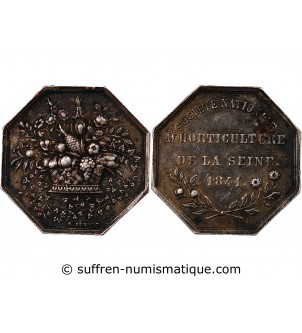 SOCIÉTÉ D'HORTICULTURE DE LA SEINE - JETON ARGENT 1841