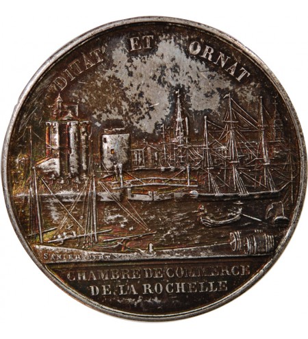 CHAMBRE DE COMMERCE DE LA ROCHELLE – JETON ARGENT poinçon Corne (après 1879)