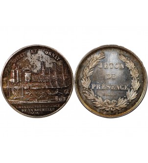 CHAMBRE DE COMMERCE DE LA ROCHELLE – JETON ARGENT poinçon Corne (après 1879) 2