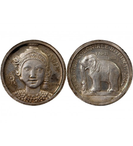 EXPOSITION COLONIALE, ASIE - MEDAILLE 1931