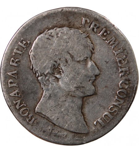 BONAPARTE 1er CONSUL - 1 FRANC ARGENT AN 12 T NANTES