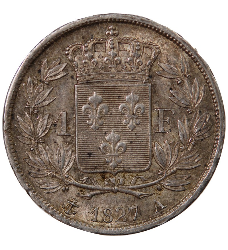 CHARLES X - 1 FRANC ARGENT 1827 A PARIS
